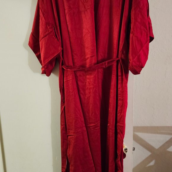 Tamga garnet red maxi kimono robe - Picture 2 of 3